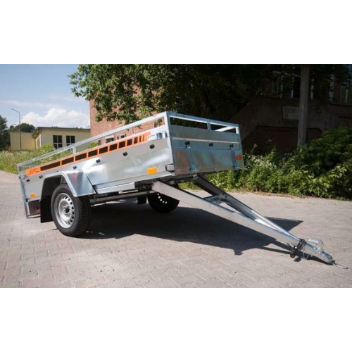 Remolque de carga BOG723 de 1 eje 233 x 132 cm – Chasis reforzado galvanizado en caliente, 500/750 kg
