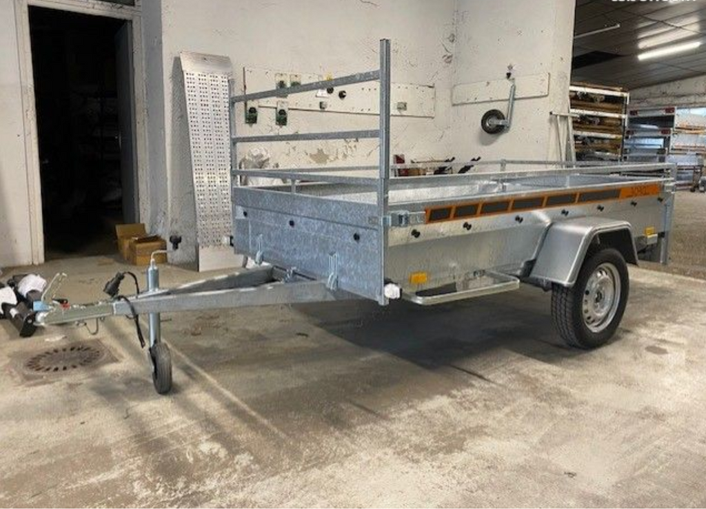 Remolque de carga BOG723 de 1 eje 233 x 132 cm – Chasis reforzado galvanizado en caliente, 500/750 kg
