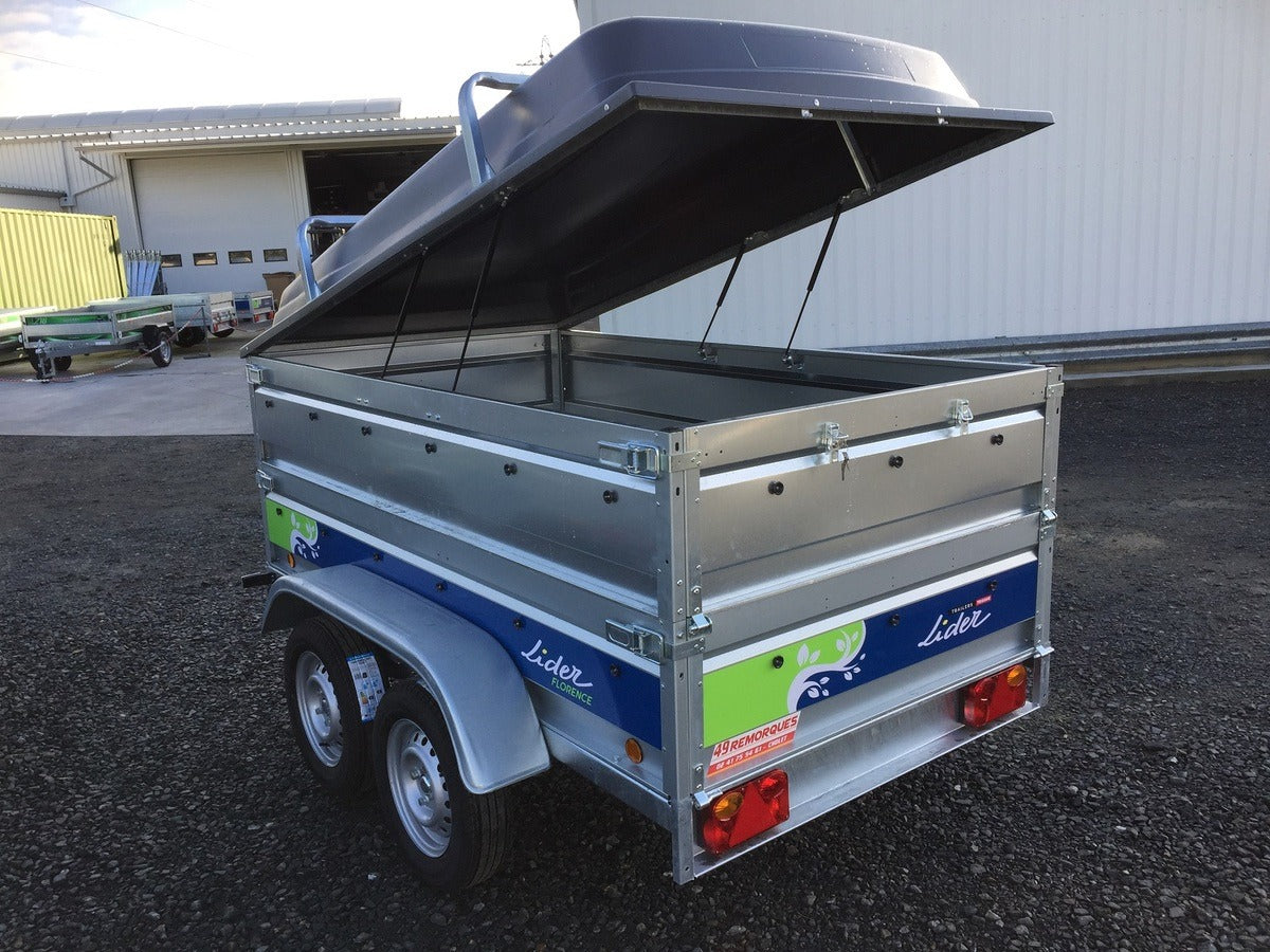 Remolque 2 ejes lider florence 39330 -GVW 500KG O 750KG 2330 x 1320 H39 cm