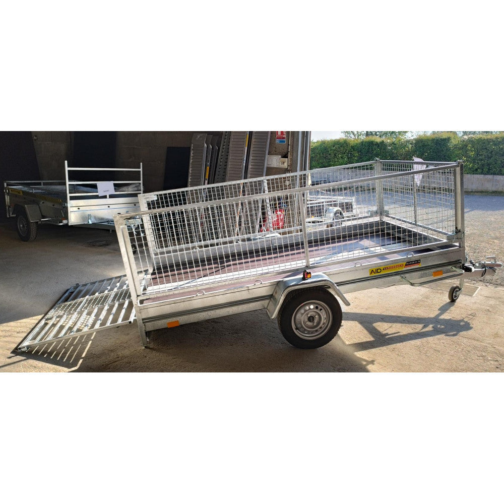 Remolque de plataforma multiusos – gran capacidad con laterales de malla alta 350 x 172 cm / 294 x 172 cm